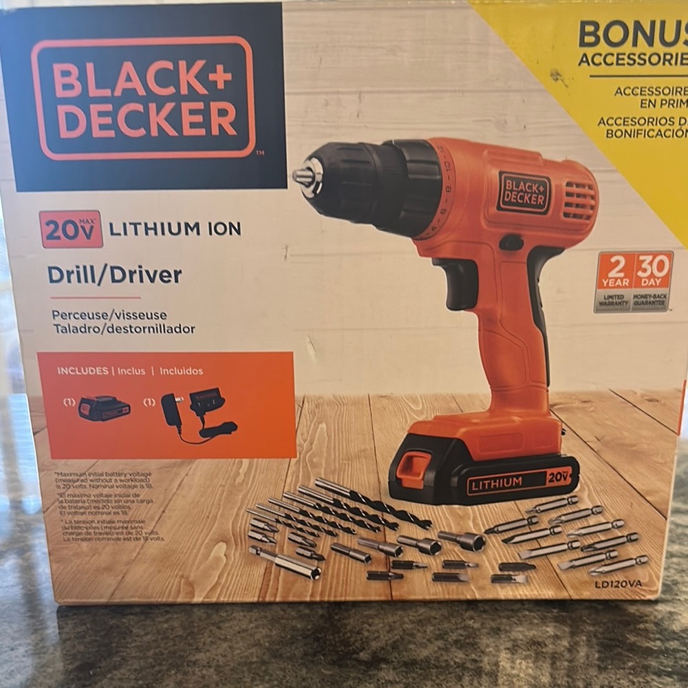Black & Decker Orange Cordless Drill💥